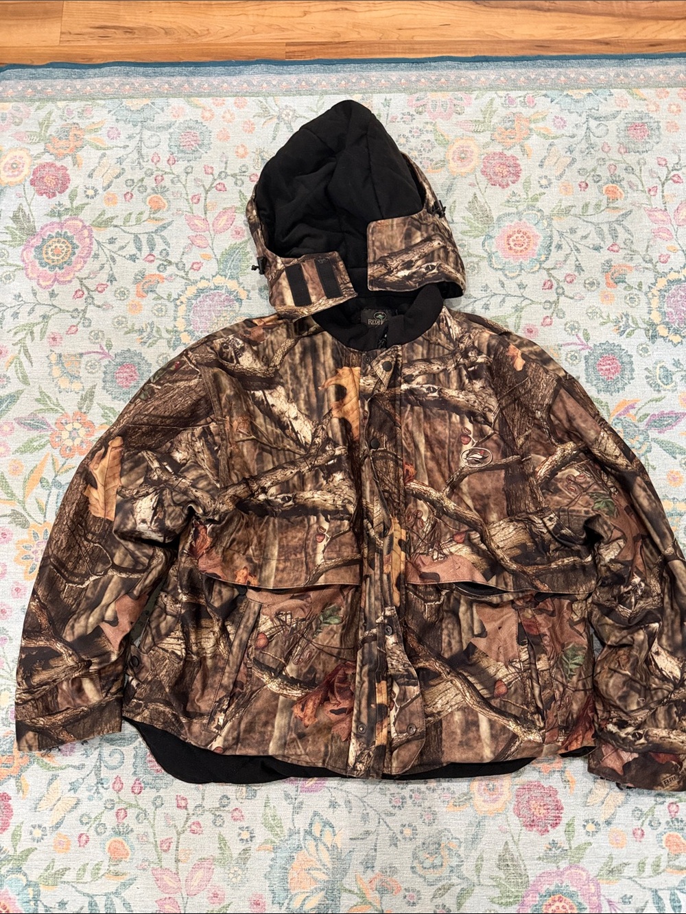 RedHead Brown Camo Mens Hooded Puffer Coat Jacket Hunting Fishing
